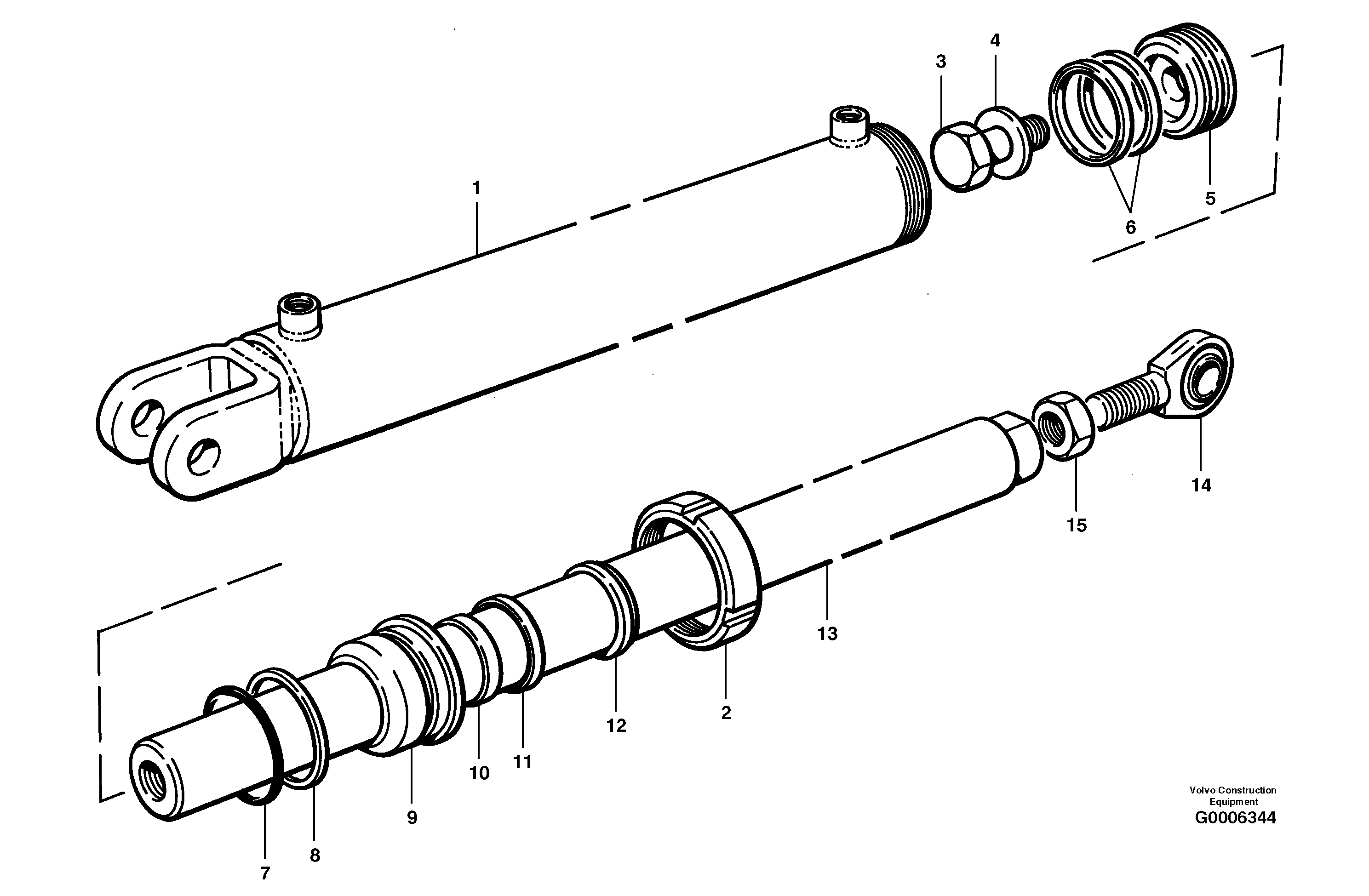 Схема запчастей Volvo G700B MODELS S/N 35000 - - 30887 Wing lift cylinder 