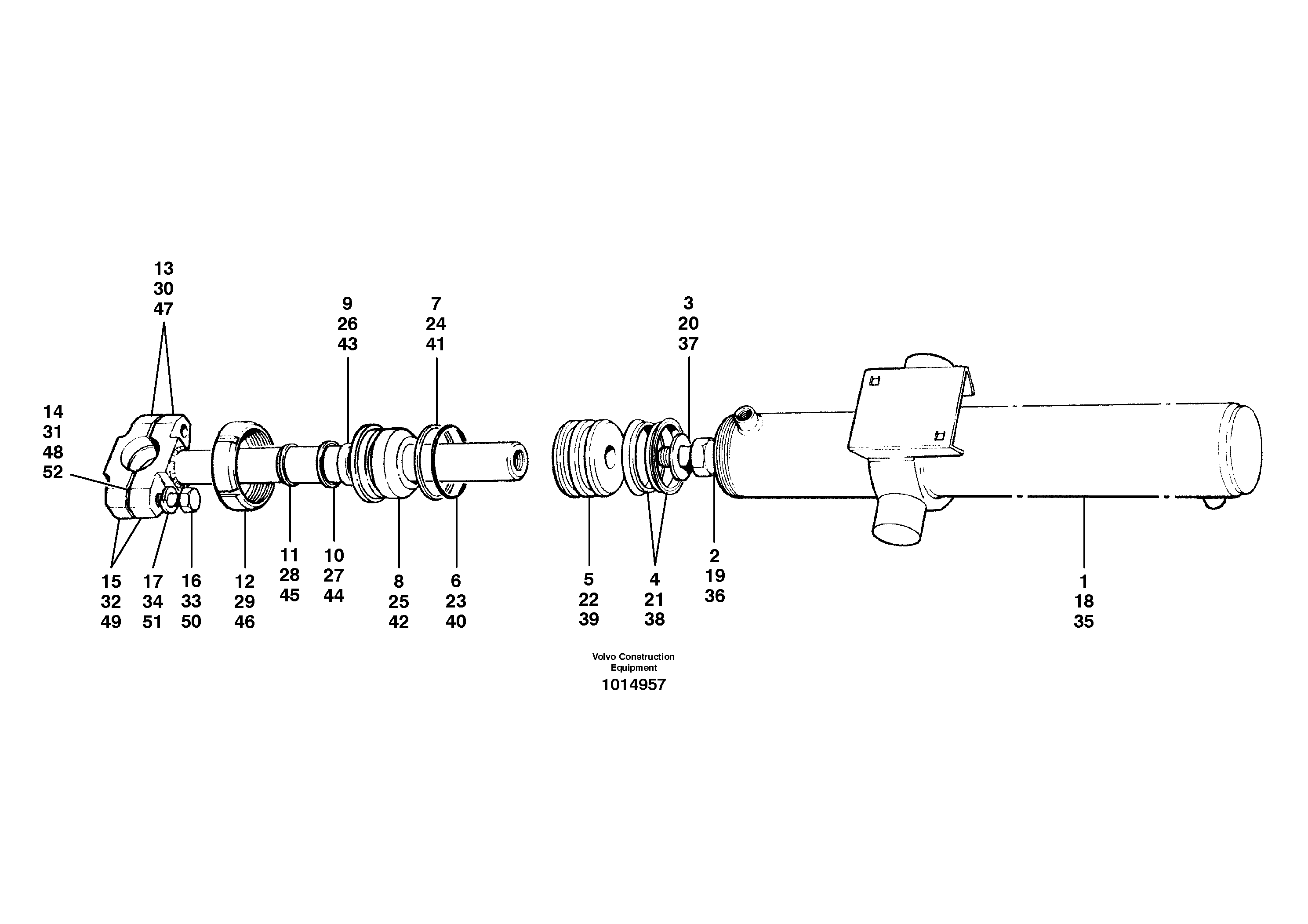 Схема запчастей Volvo G700B MODELS S/N 35000 - - 29926 Blade lift cylinders 