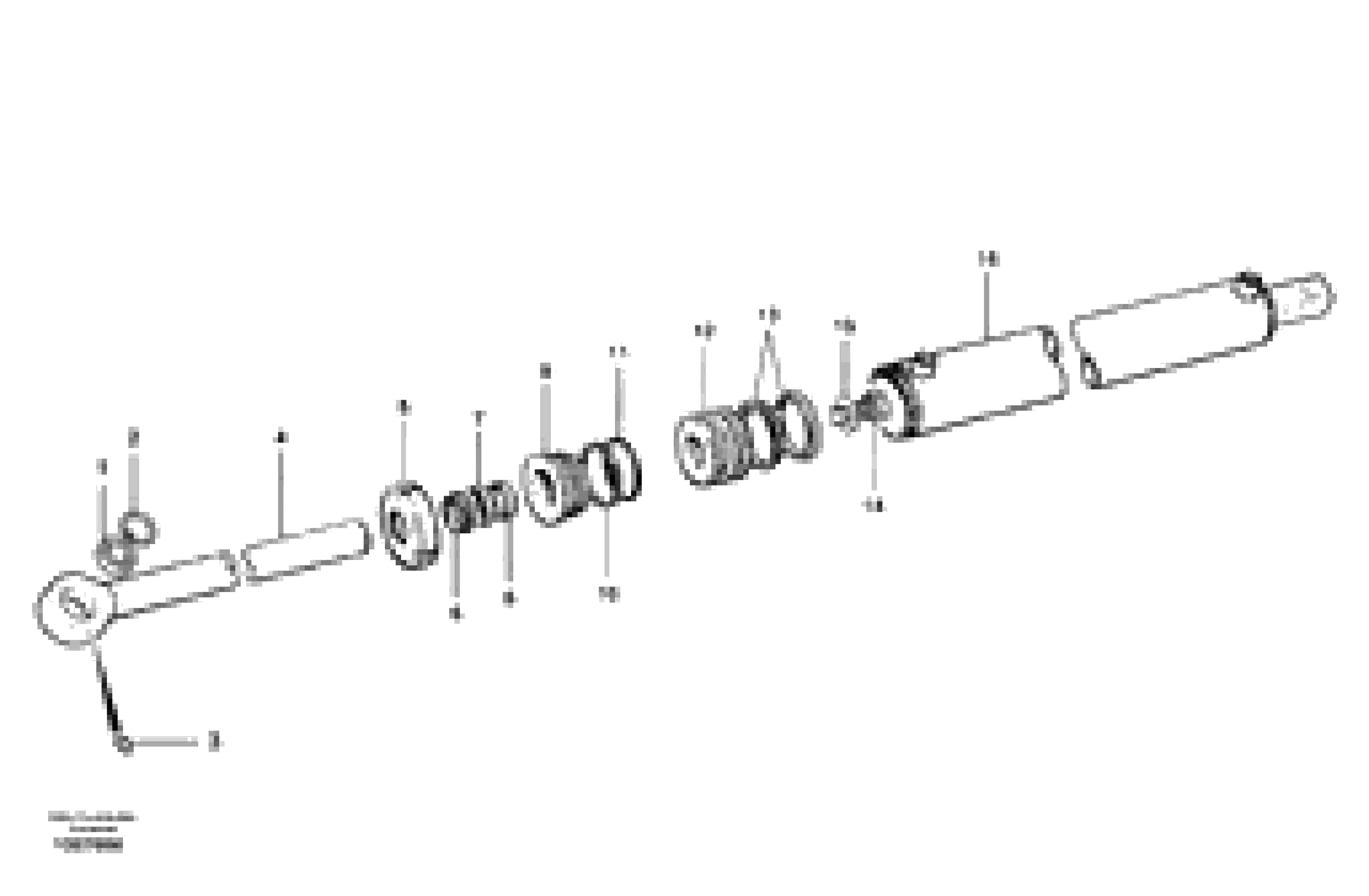 Схема запчастей Volvo G700B MODELS S/N 35000 - - 101542 Slide shift cylinder 