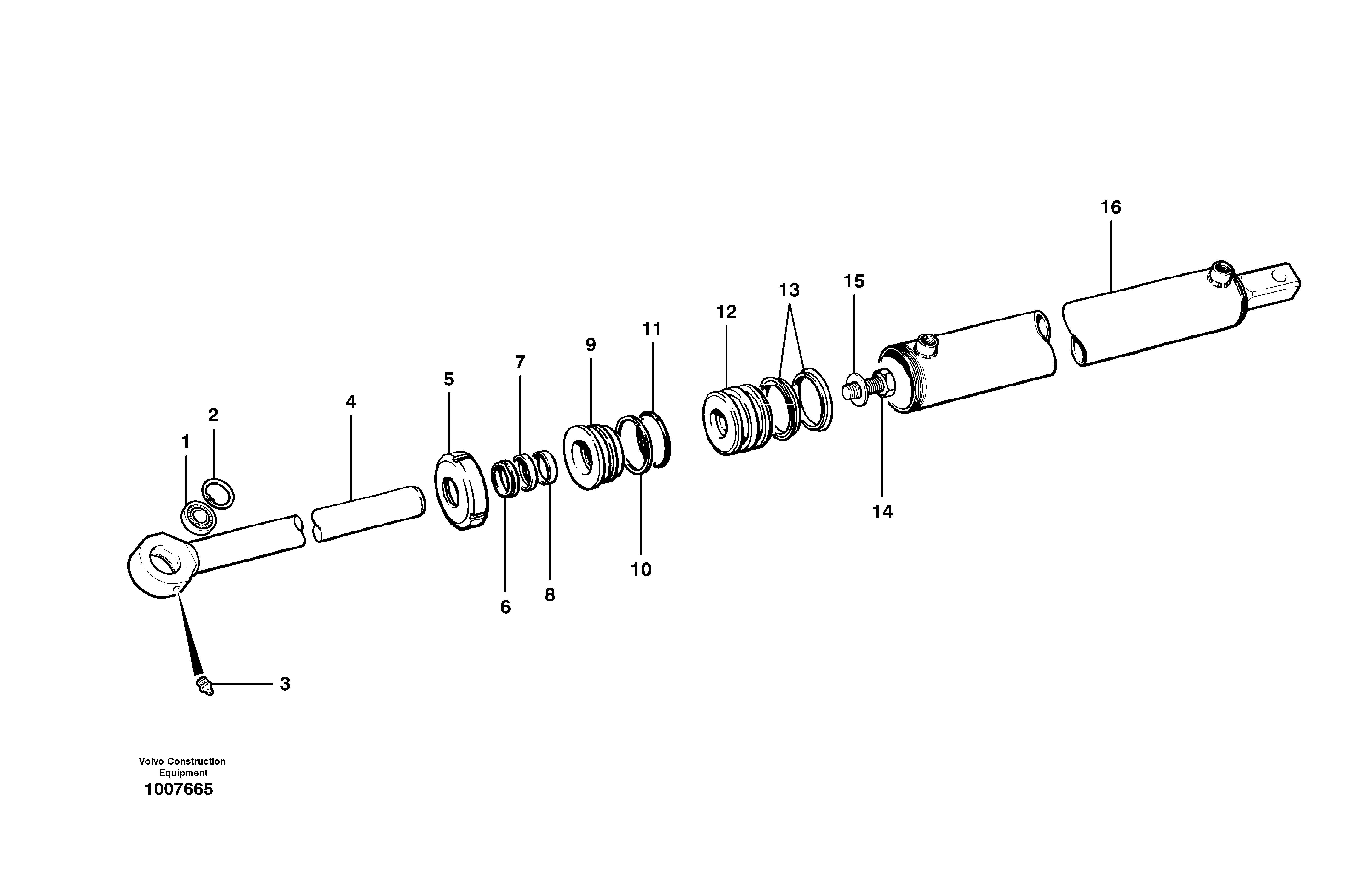 Схема запчастей Volvo G700B MODELS S/N 35000 - - 106043 Slide shift cylinder 