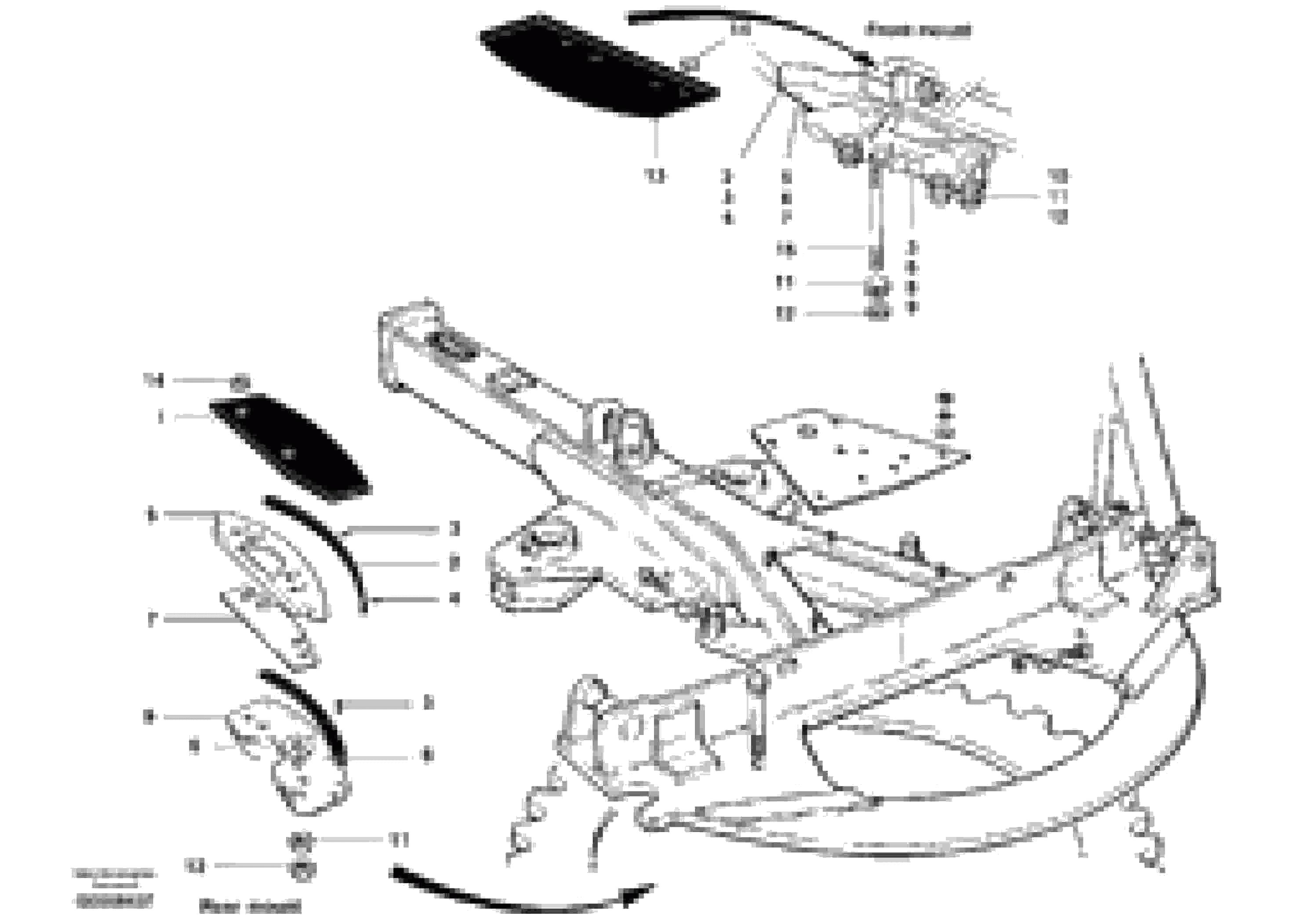 Схема запчастей Volvo G700B MODELS S/N 35000 - - 13446 Circle turn - rear 