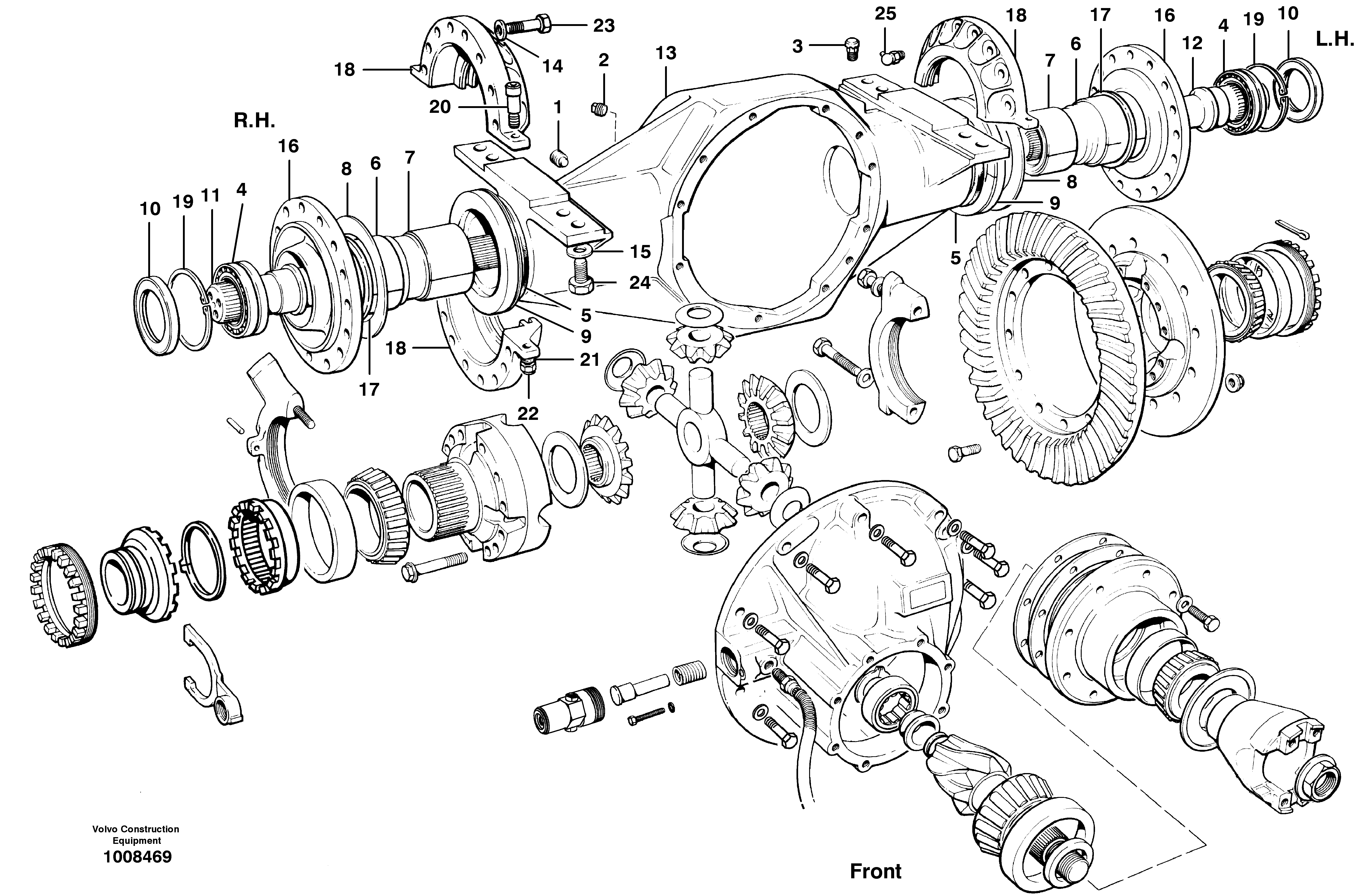 Схема запчастей Volvo G700B MODELS S/N 35000 - - 18369 Final drive - housing assembly 