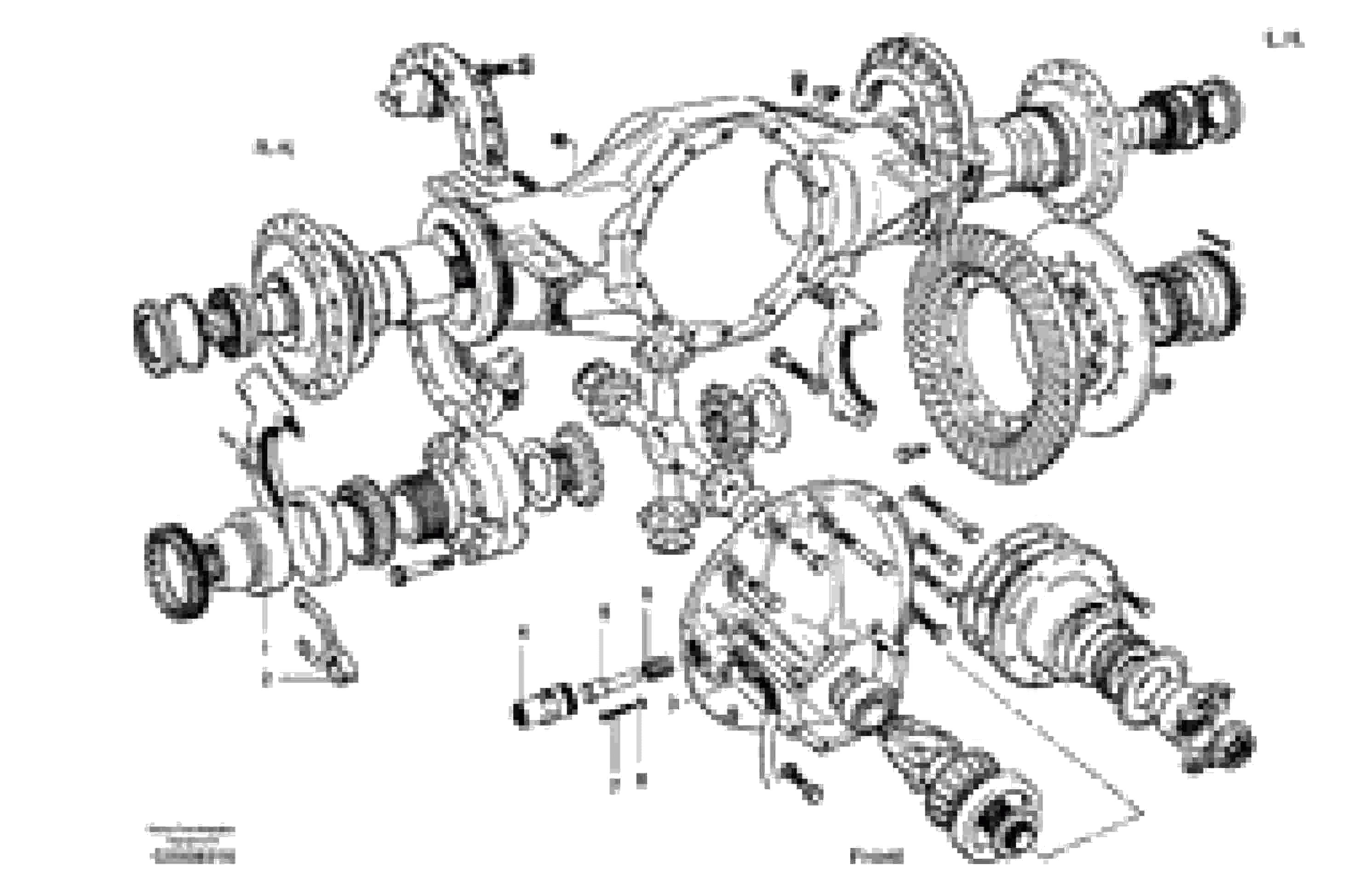 Схема запчастей Volvo G700B MODELS S/N 35000 - - 36890 Final drive - differential lock 