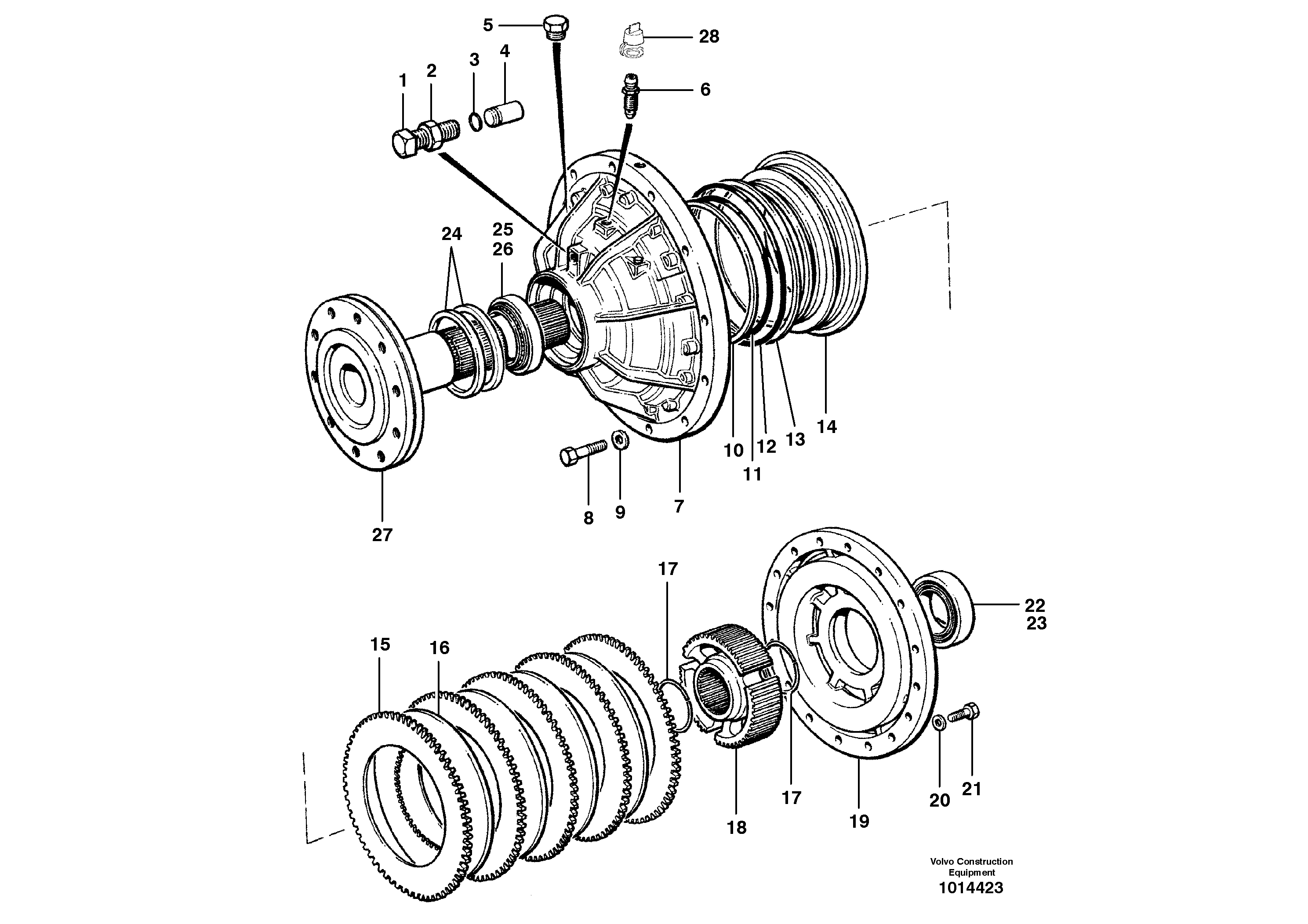 Схема запчастей Volvo G700B MODELS S/N 35000 - - 17680 Oil disc brakes 