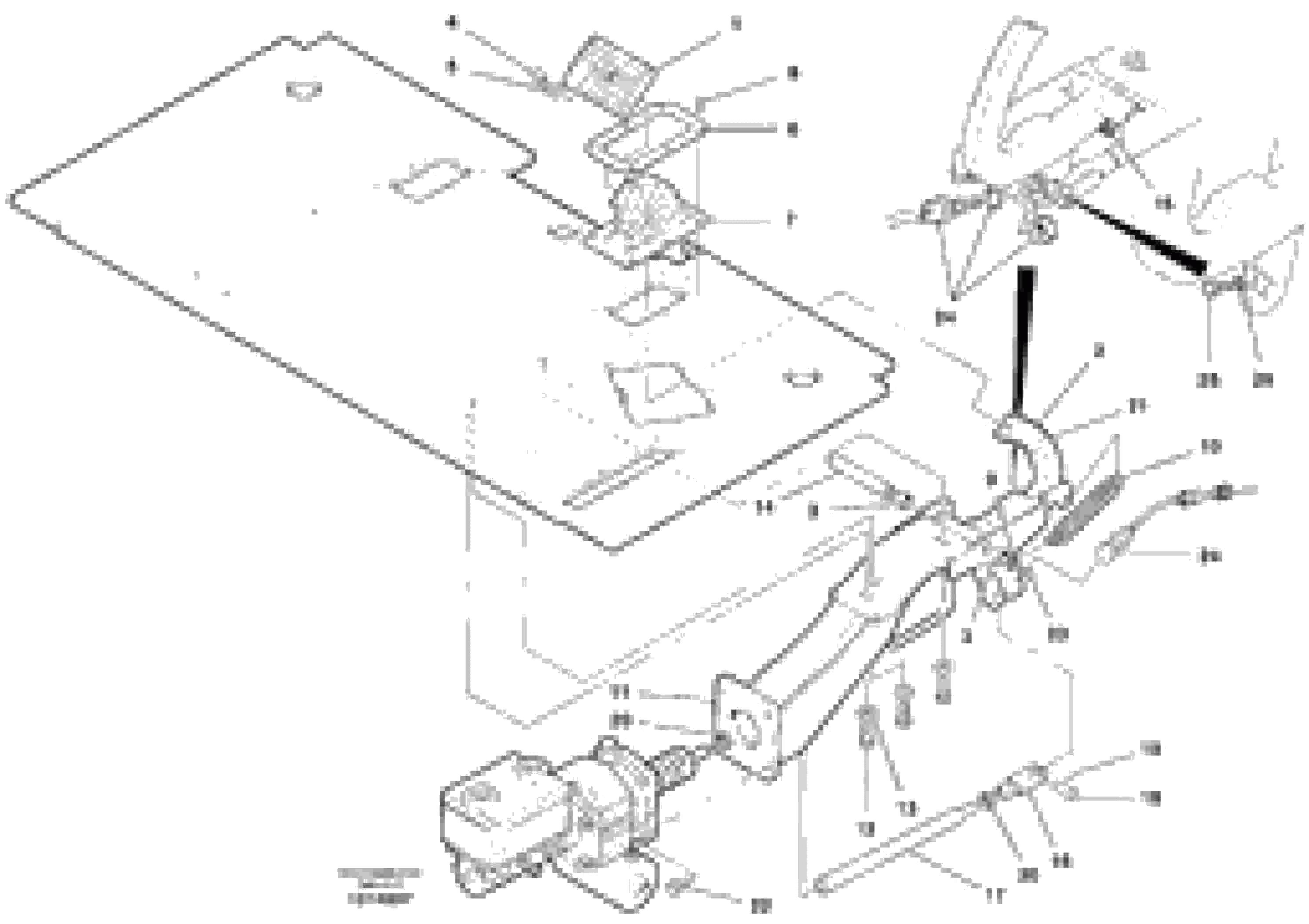 Схема запчастей Volvo G700B MODELS S/N 35000 - - 54096 Brake linkage 