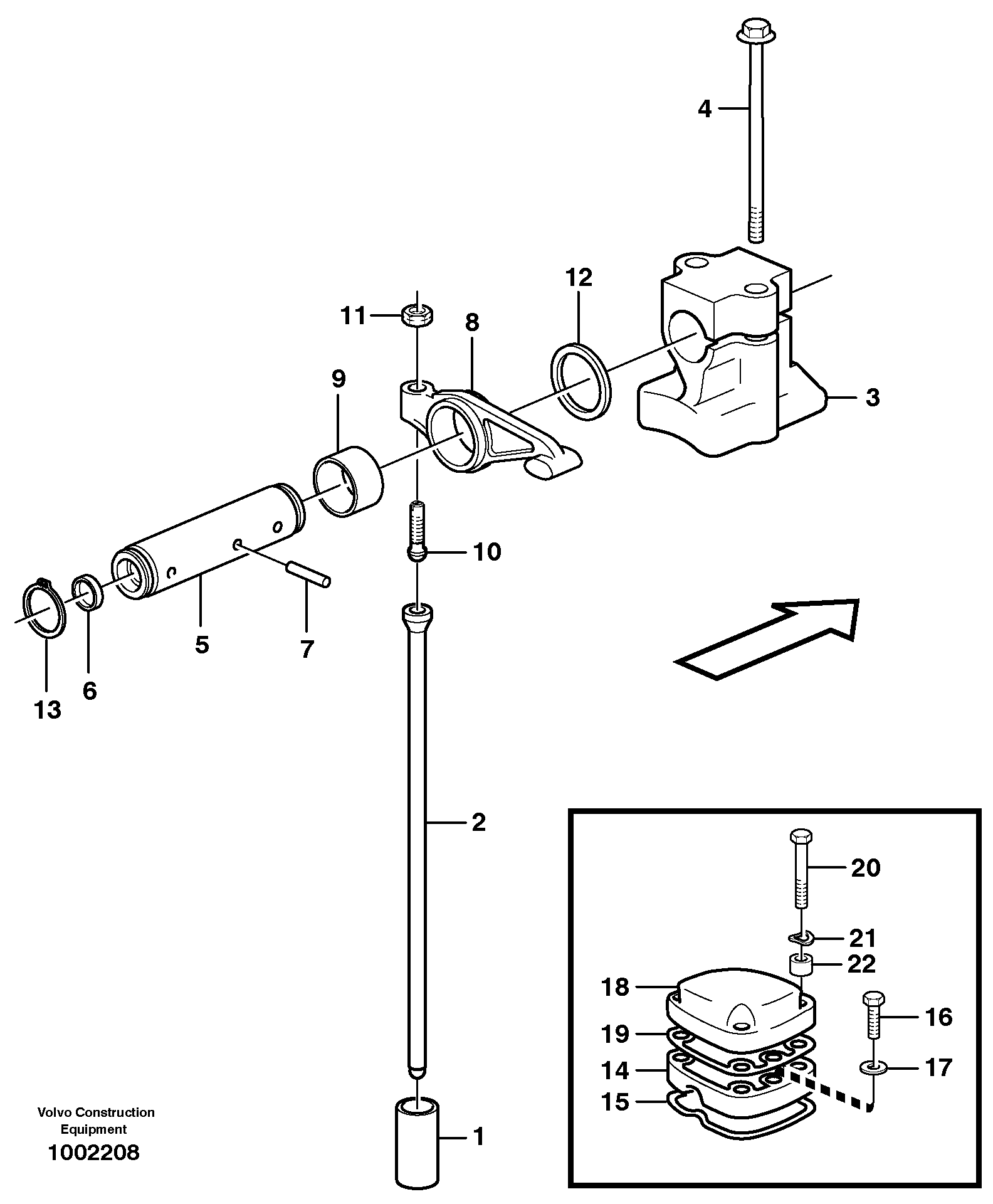 Схема запчастей Volvo G700B MODELS S/N 35000 - - 32649 Valve mechanism 