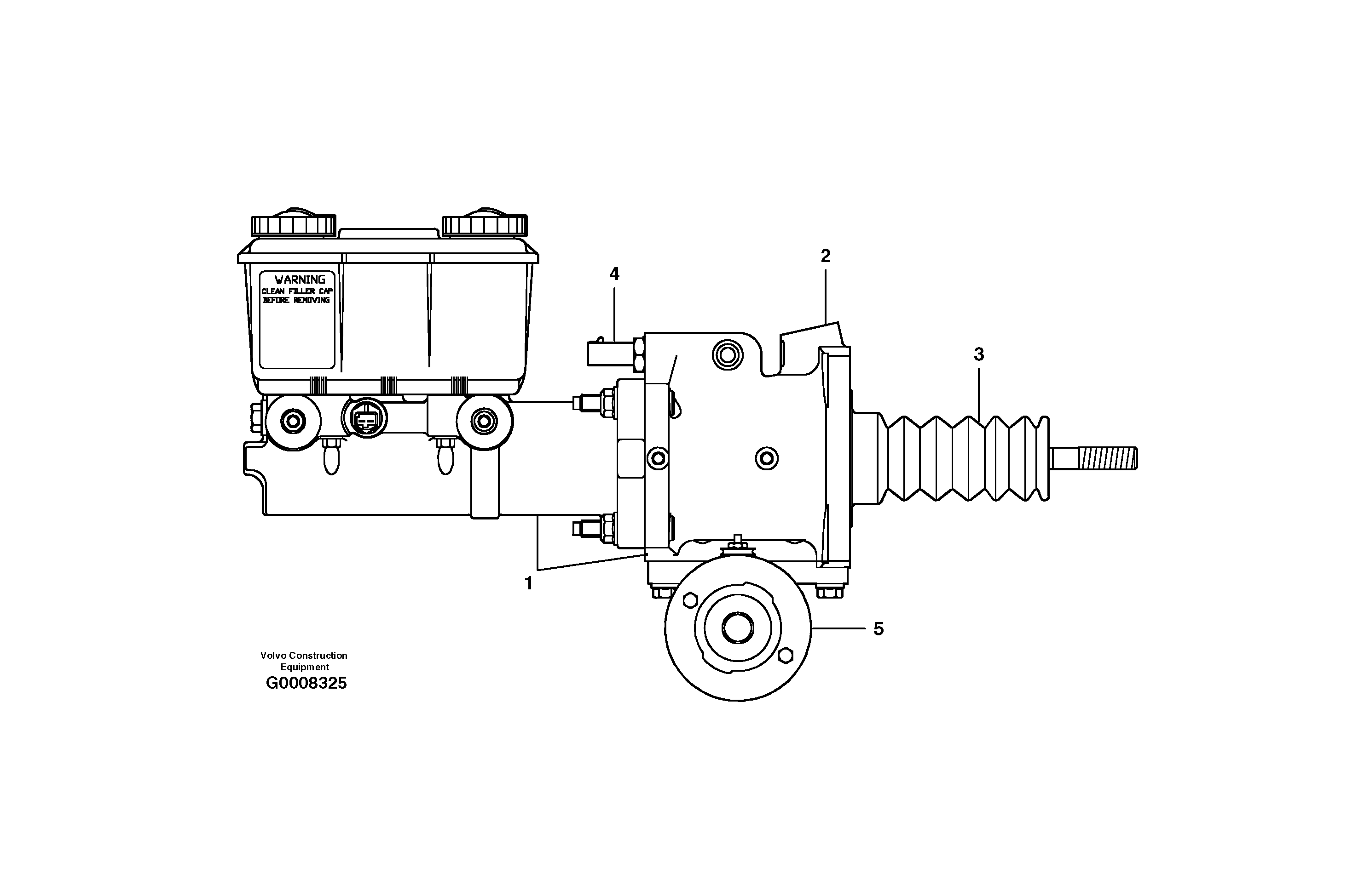 Схема запчастей Volvo G700B MODELS S/N 35000 - - 54879 Brake power booster 