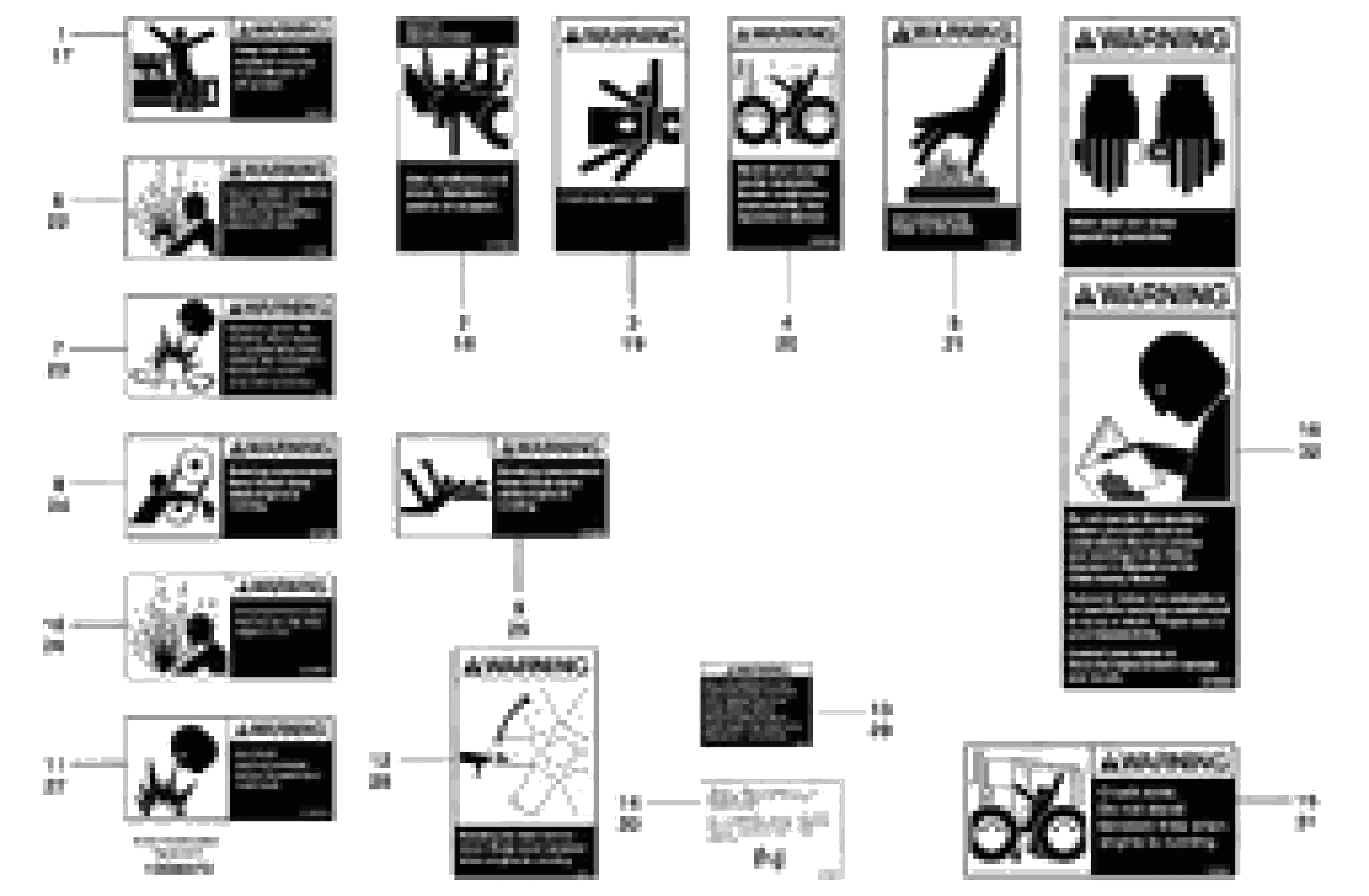 Схема запчастей Volvo G700B MODELS S/N 35000 - - 20353 Safety signs - Greek/Dutch 