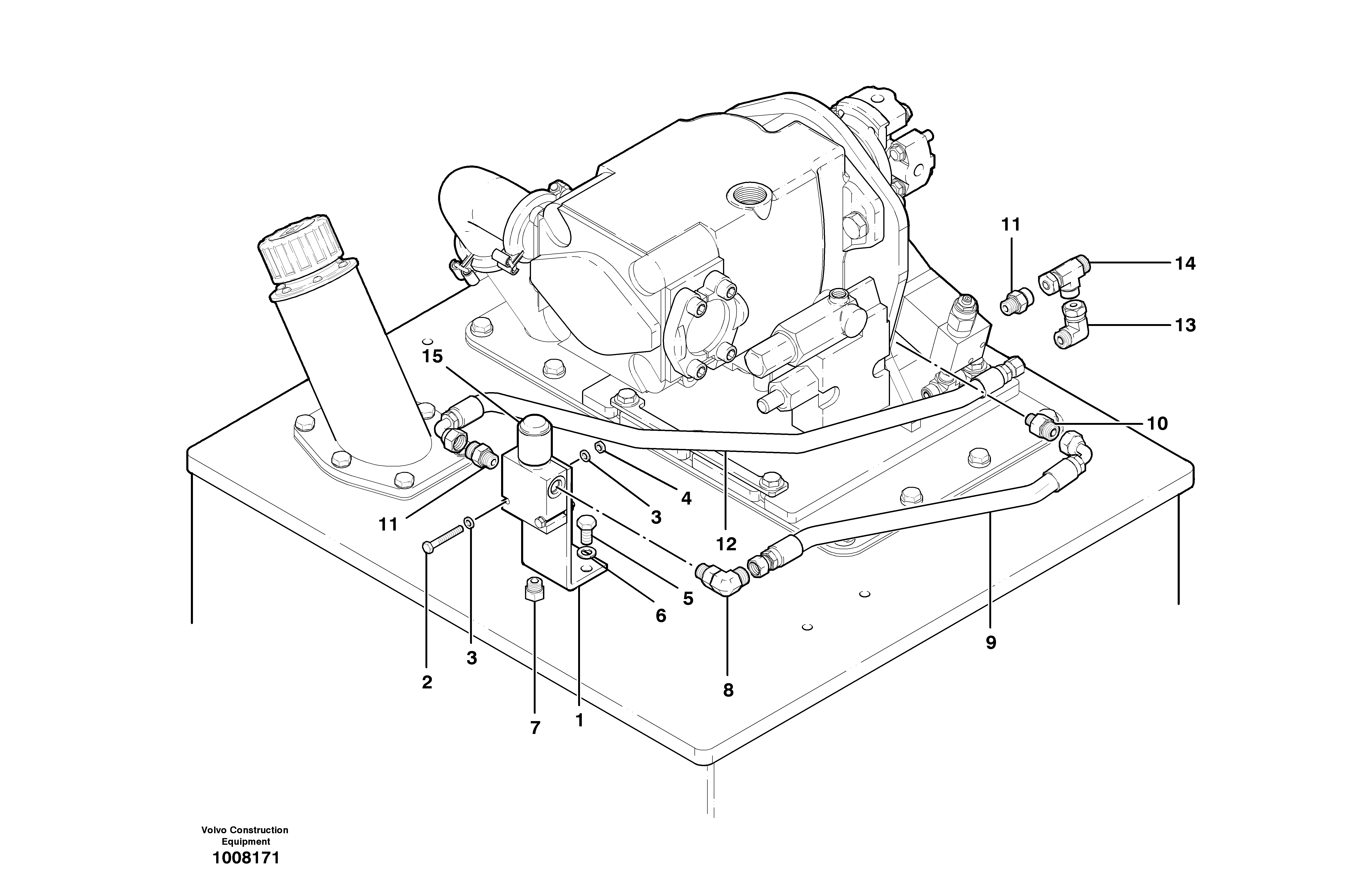 Схема запчастей Volvo G700B MODELS S/N 35000 - - 13704 Cold Start Hydraulic Circuit 