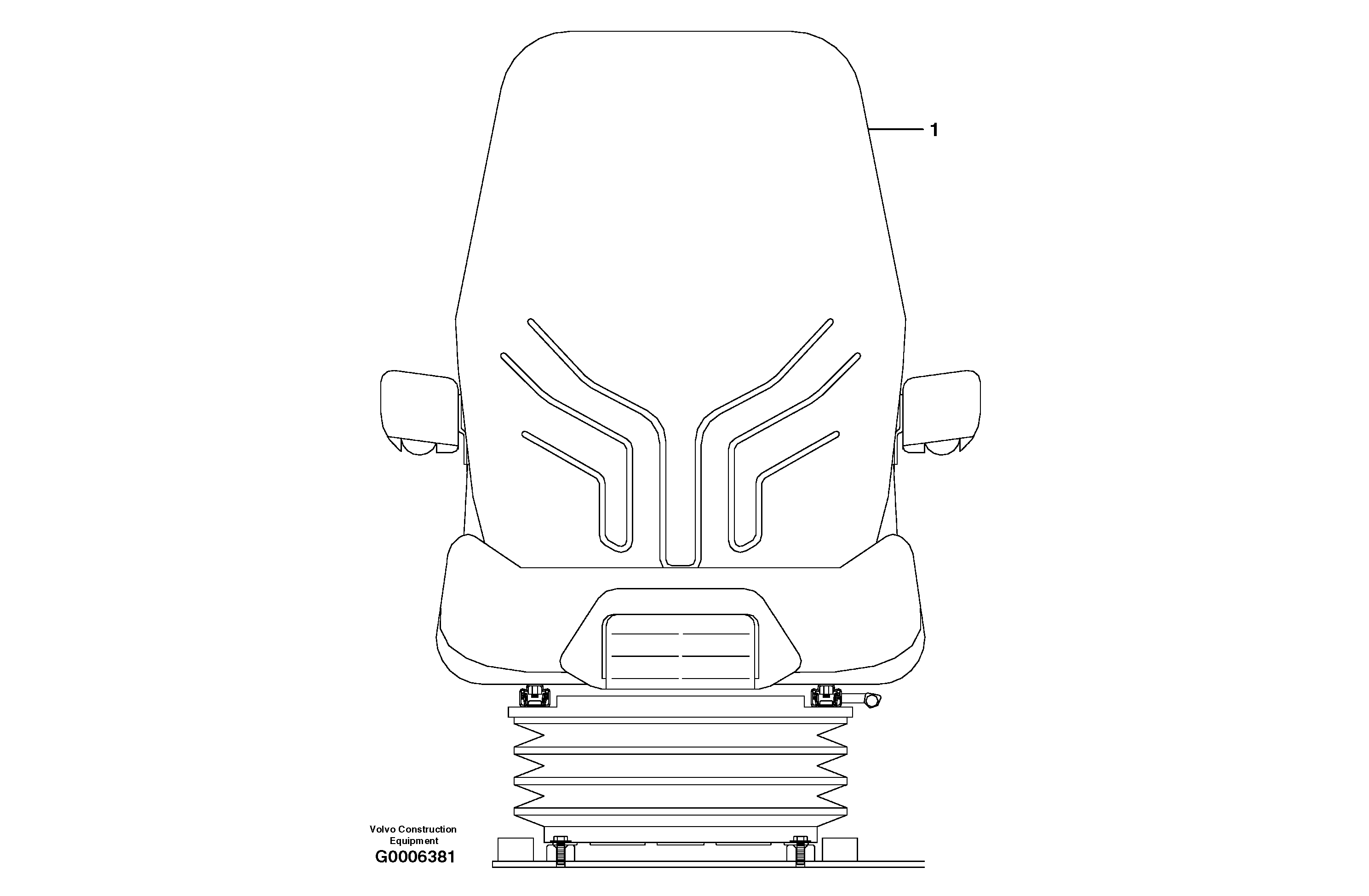 Схема запчастей Volvo G700B MODELS S/N 35000 - - 11090 Air suspension seat assembly 