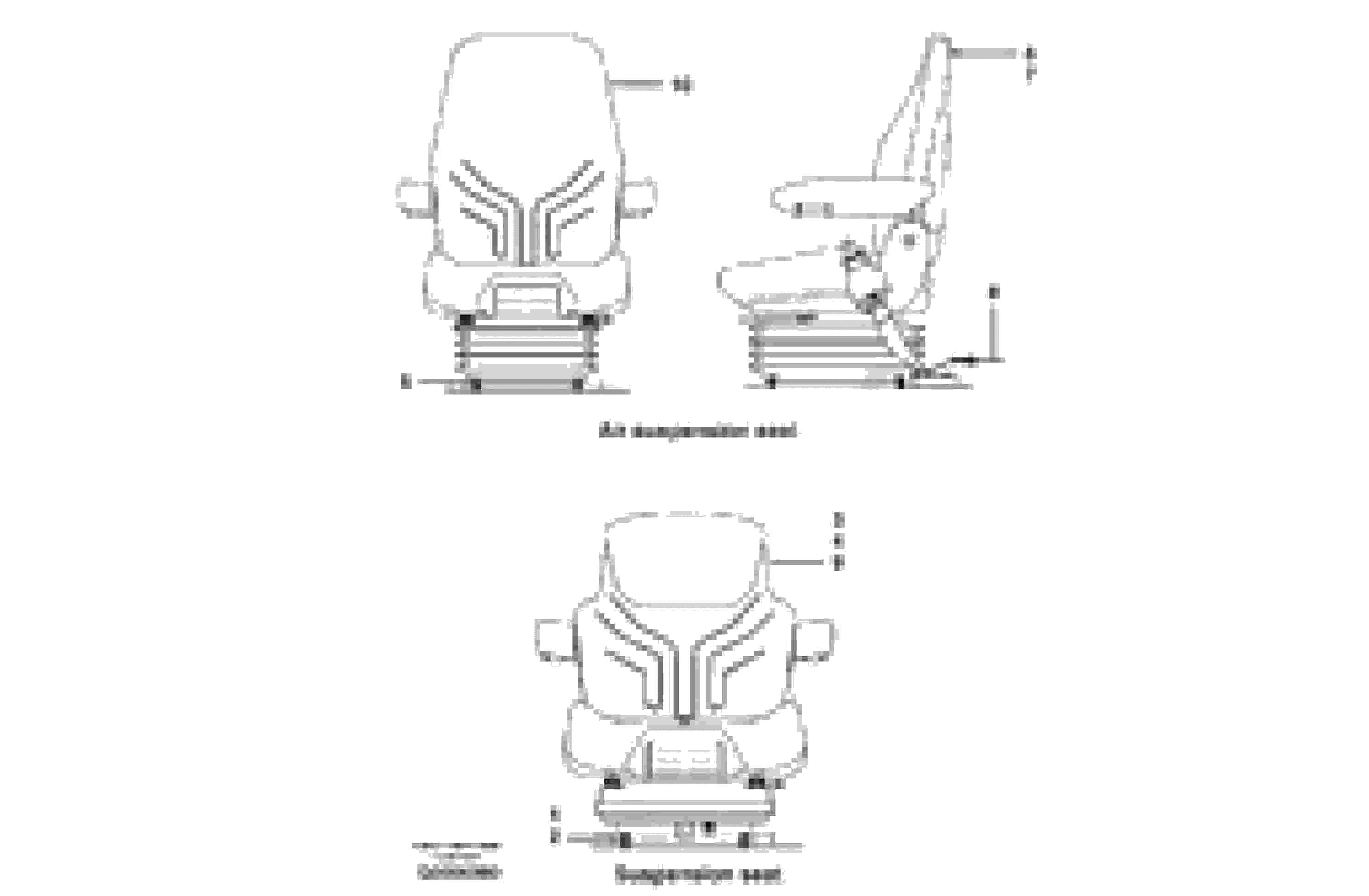 Схема запчастей Volvo G700B MODELS S/N 35000 - - 33856 Suspension seat installation 