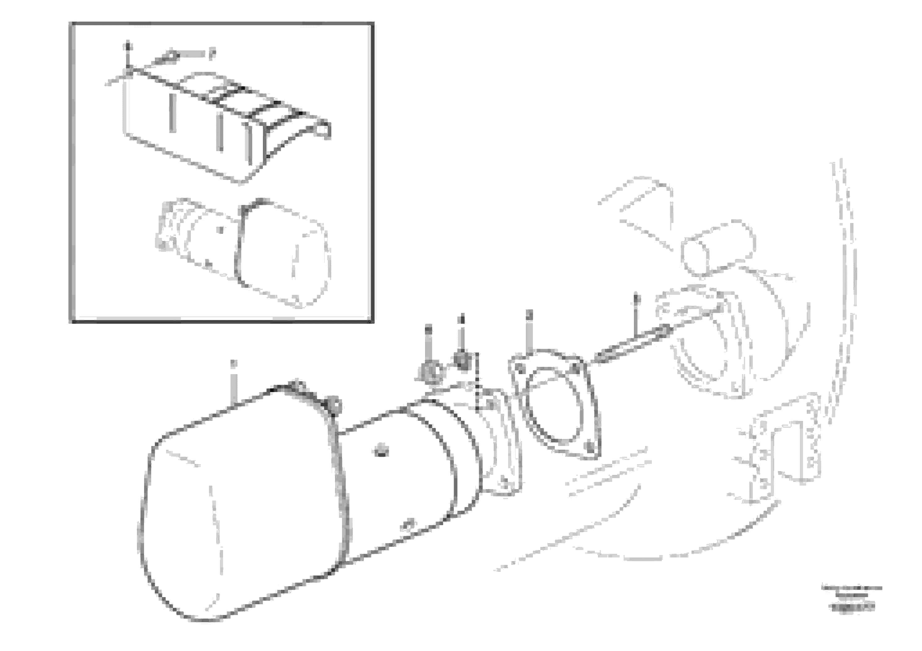 Схема запчастей Volvo G700B MODELS S/N 35000 - - 49468 Starter motor with assembling details 