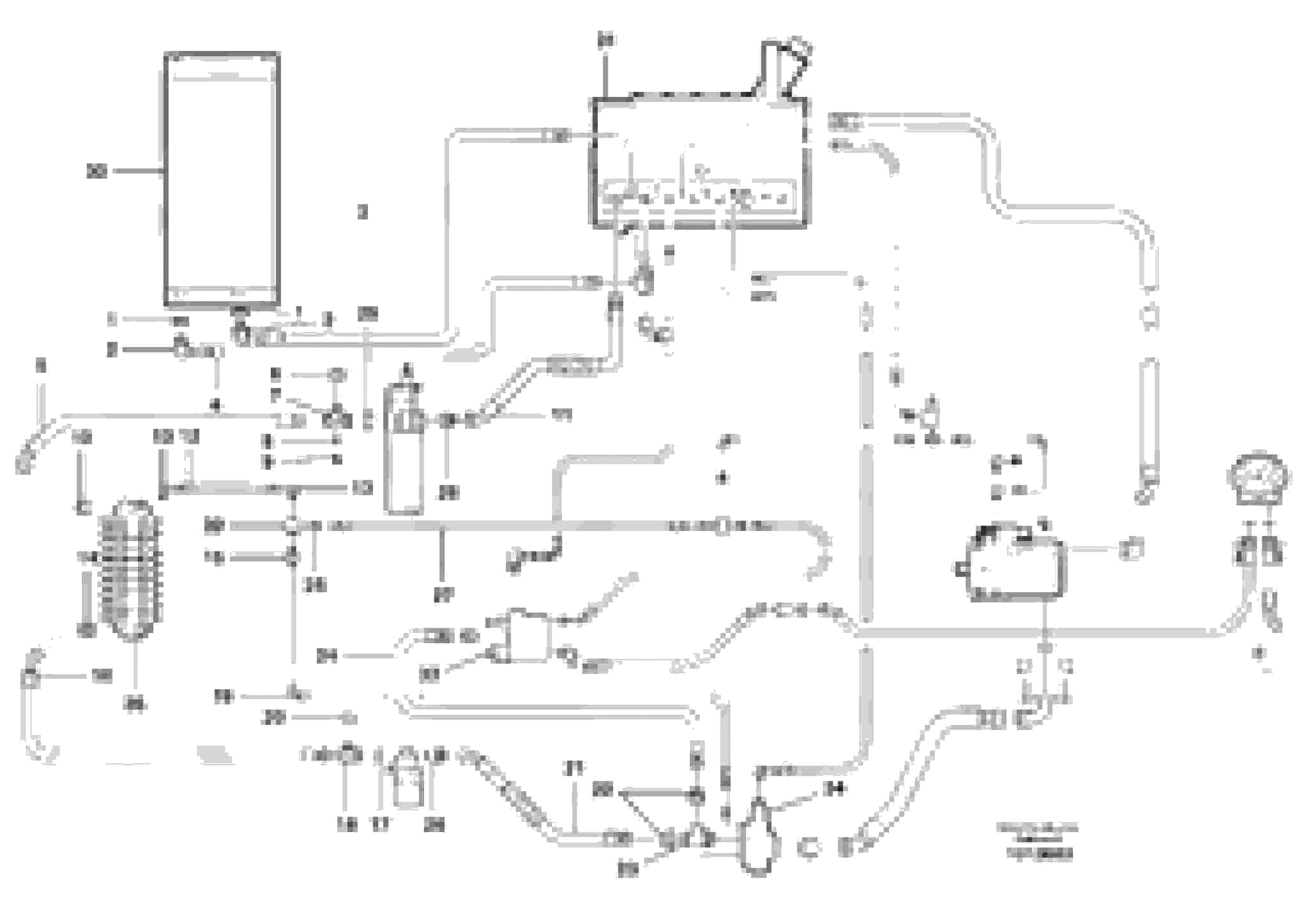 Схема запчастей Volvo G700B MODELS S/N 35000 - - 102073 Main Hydraulic circuit - front 