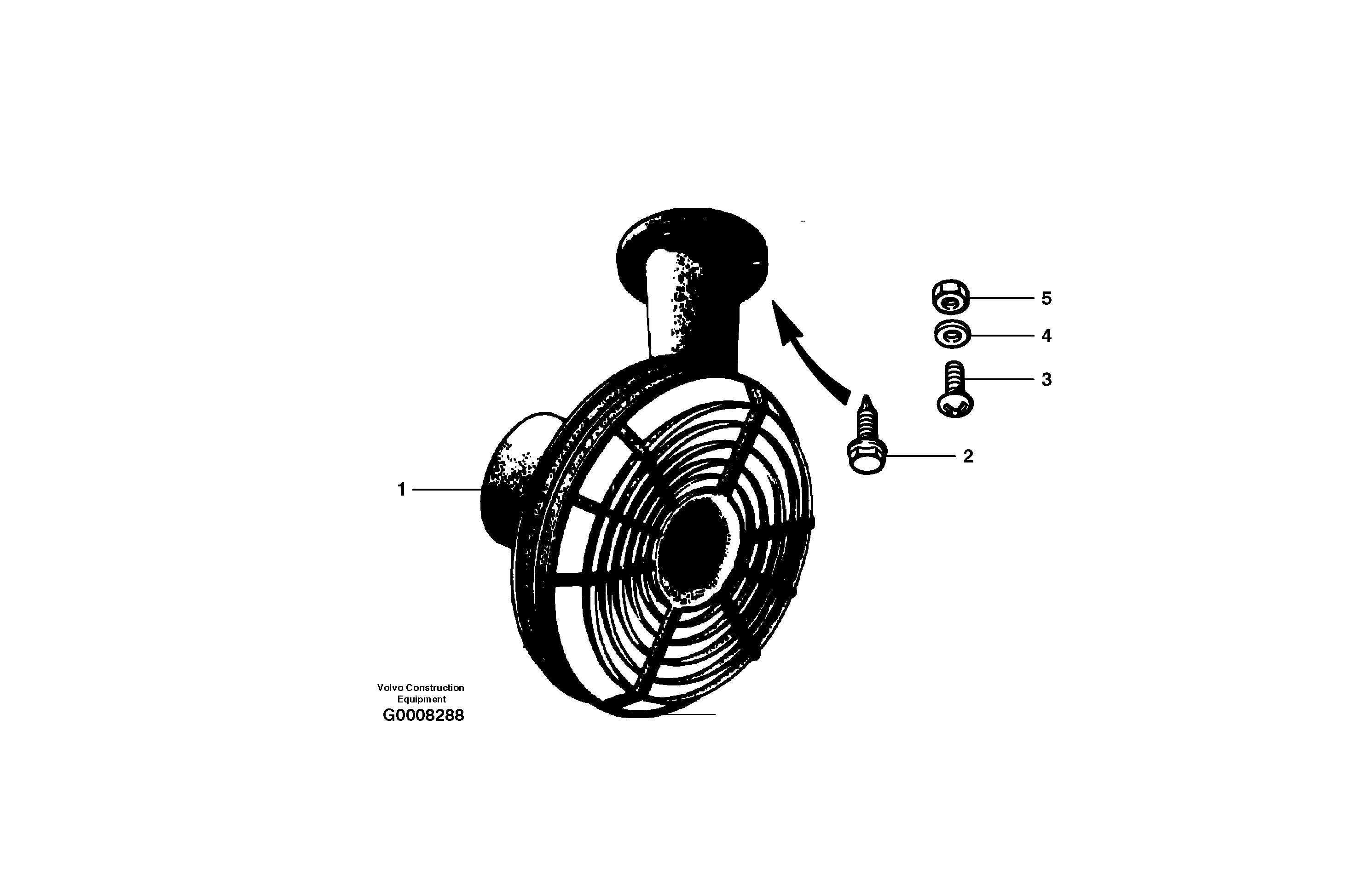 Схема запчастей Volvo G700B MODELS S/N 35000 - - 14145 Defroster fan - front and rear 