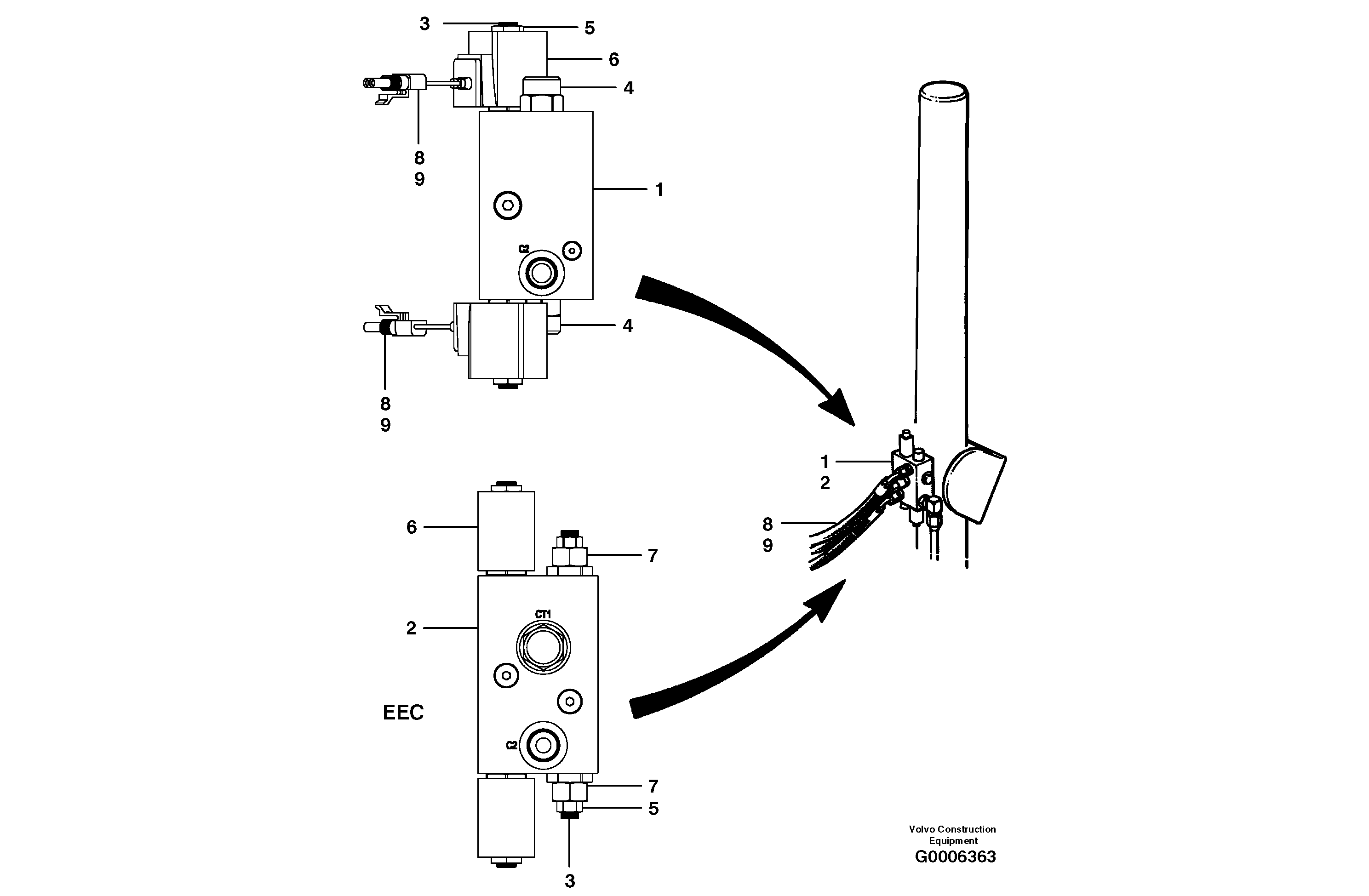 Схема запчастей Volvo G700B MODELS S/N 35000 - - 18657 Float valves 